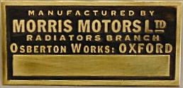 Radiator Builders Plate