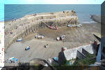 Looking down to the sea wall