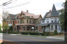 Higtstown NJ — ornate colonial homes and Dogwoods