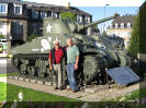 The tour instigators Victor and David at the Patton memorial Avranches