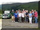 The touring assembly overlooking Swaledale