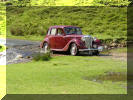 Alan Chick crosses the Herriot water splash near Langthwaite