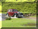 Andrew Morland crosses the Herriot water splash near Langthwaite