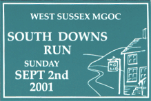 South Downs Run Rally Plaque