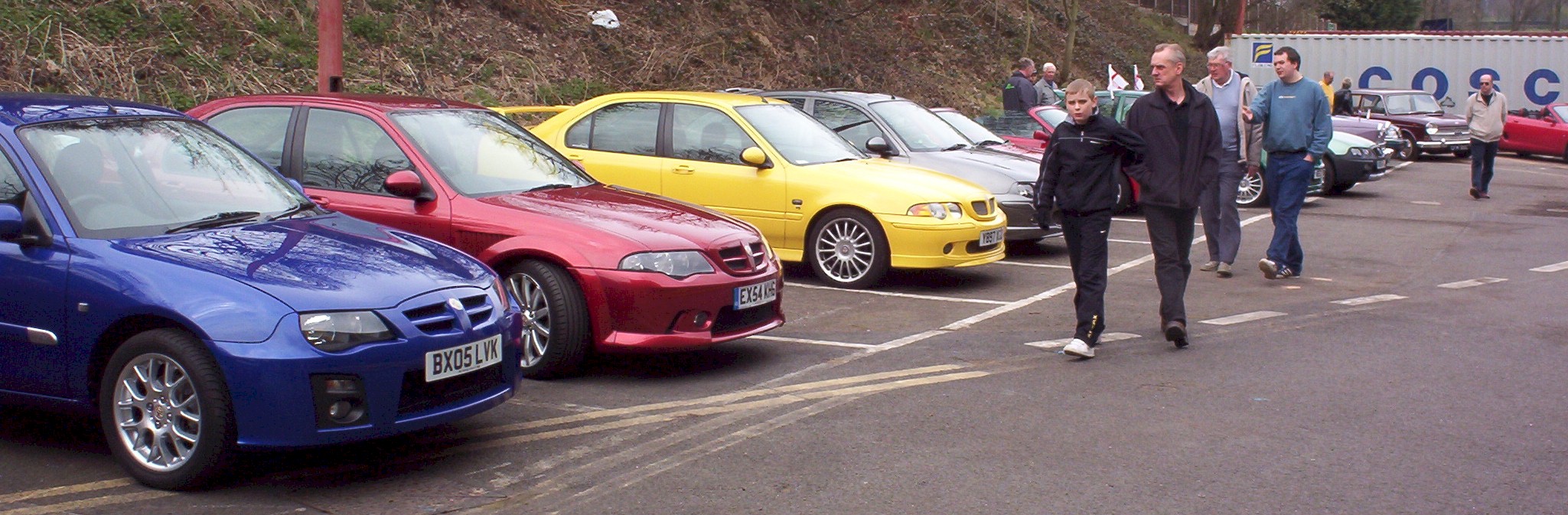 Part of the supporters carpark.