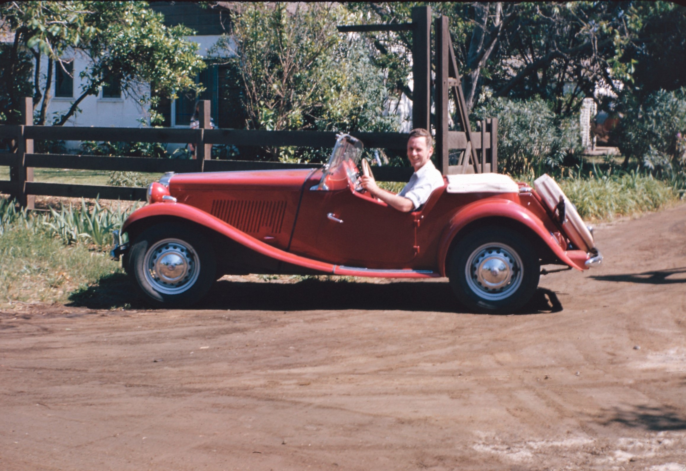 Brand new 1952 MGTD. Note the missing rear overrider.