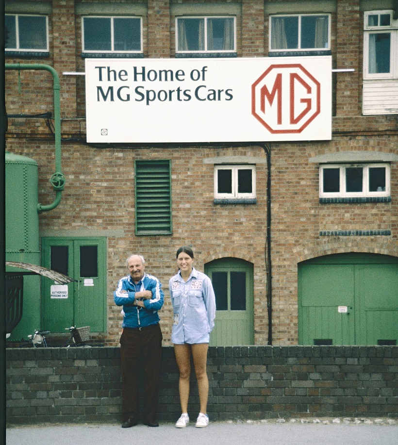 Henry Stone and authors wife at MG Factory, September 1980